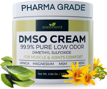 DMSO Cream 99.9% Pure Pharmaceutical Grade for Muscle & Joint Comfort with MSM, Arnica & Magnesium - Support for Knees, Back & Shoulders