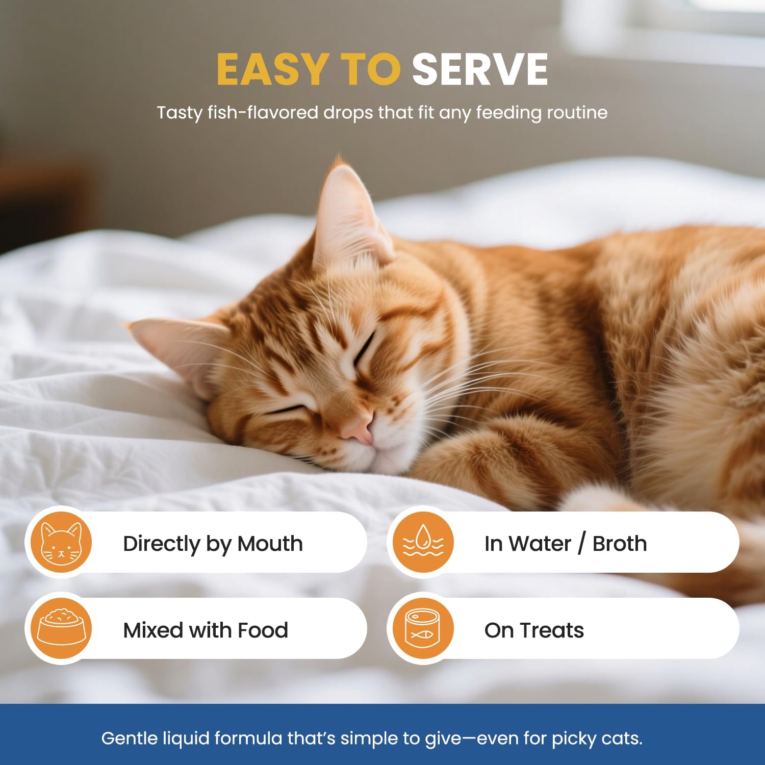 L-Lysine for Cats Liquid Drops (Fish Flavor) - Immune & Respiratory Support Cat Supplement with Vitamins A, B1, B6 & Botanicals