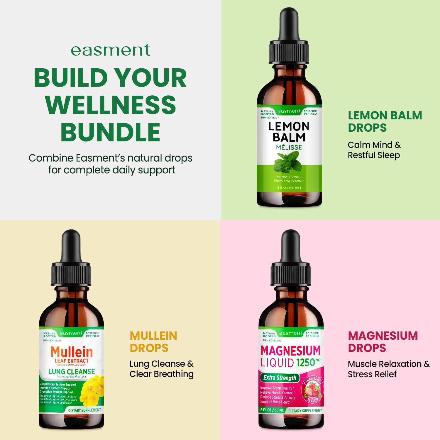 6 in 1 Magnesium Liquid Drops: Magnesium Glycinate and Citrate, Vitamin B6, D3 and K2, L-Theanine - Relaxation, Bone & Muscle Support – 60mL