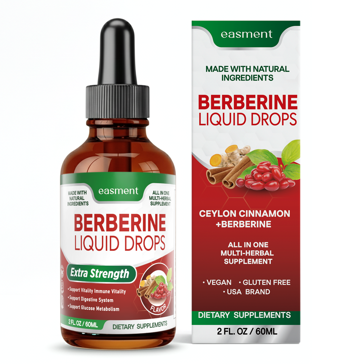 Berberine Supplement Liquid Drops 60Ml