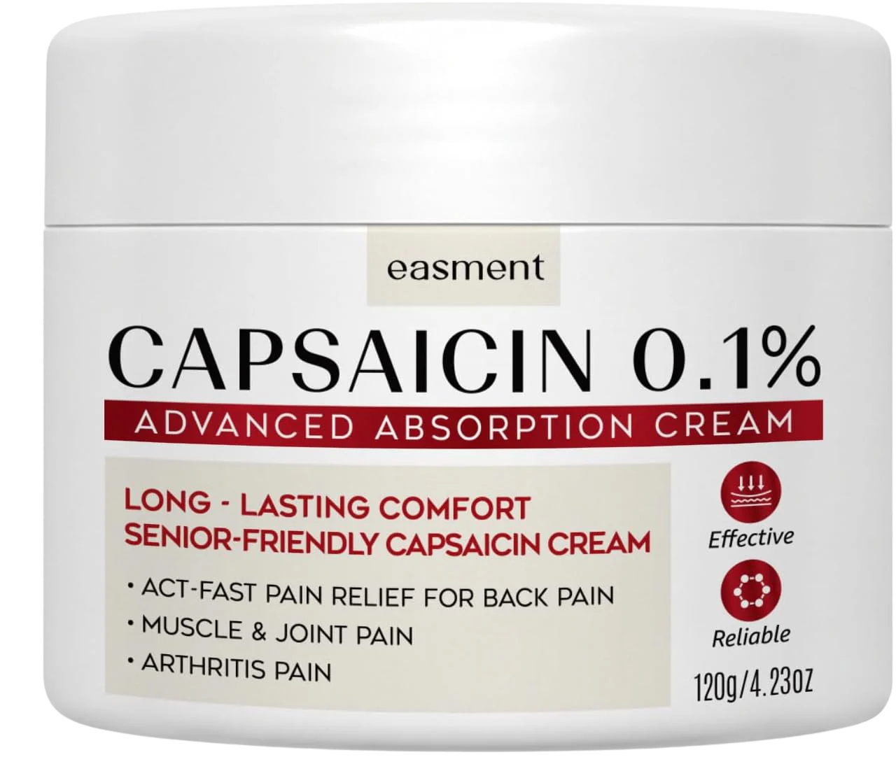 Easment Capsaicin 0.1% Advanced Absorption Cream